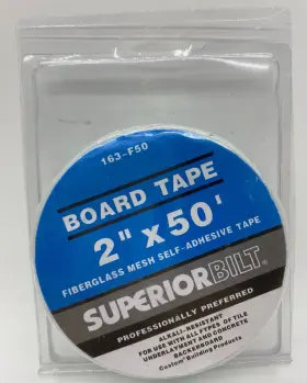 163-f50 Custom Bldg Products Fiberglass Mesh Self-adhesive Board Tape #163-f50 2 Inch X 50ft Building Prod