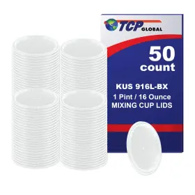 916l-bx Custom Shop /tcp Global Box Of 50 Lids - Pint Size Exclusively Fits Tcp 16 Ounce