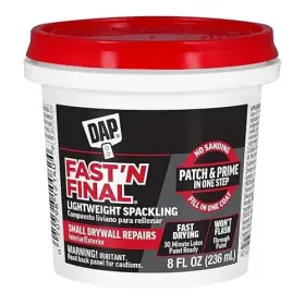 7079812140 Dap Fastftn Final Lightweight Spackling 8.0 Fl Oz White - 4ea