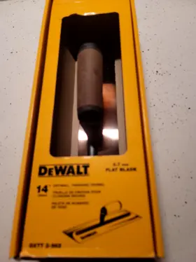 2-962 Dewalt 14 Inch Gold Stainless Steel Flat Trowel With Leather Handle Dxtt