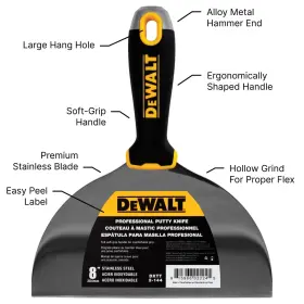 Dxtt-2-144 Dewalt Drywall Tools 8 Inch Stainless Steel Joint Knife With Soft Grip Handle #2