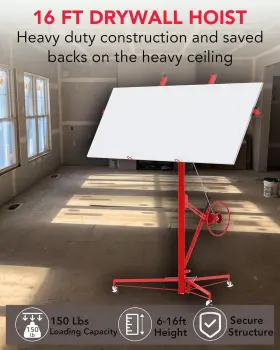 Oqohpo0wqwzvvb5 Dexso Bvdkizneiiwk 16ft Drywall Lifter Panel Hoist 150 Lbs Capacity Heavy Duty #2