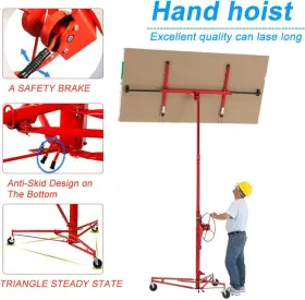 Dk-dl11-red Dkeli Drywall Lift 11ft Heavy Duty Panel Hoist Professional Jack Lifter Sturdy #3