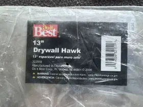 322859 Do It Best 2- 13 Inch Aluminum Hawk With Wood Handle Drywall Mud Two #2