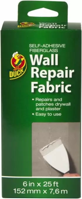 1026669 Duck Brand Self-adhesive Drywall Repair Fabric 6-inch 6 Inch X 25 Ft. White