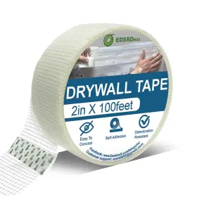 Edsrdrus 744110917512 2in100ft Drywall Repair Tape Crack Mesh High