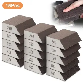 Eeekitonline 690770141043 15x Sponge Drywall Foam Sanding Blocks Wet Dry Sand Paper Lot 60-220 Grit