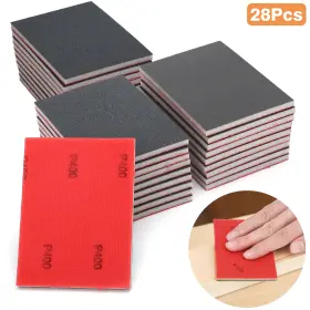 180-3000 Eeekitonline 690770148677 28pcs Sanding Sponge Pads Grit Wet Dry Sandpaper Block For Wood Metal