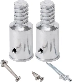 Eesc2y 735458831967 2-pack 1 Inch Threaded Tips Replacement For Extension Poles In Sliver