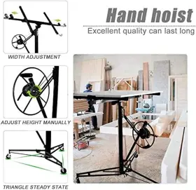 Esddg 699910319045 Drywall Lift Panel Hoist Jack Lifter Construction Caster Wheels Lockable Tool