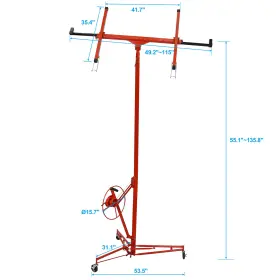Esddg 699934470388 Drywall Lift Panel 11ft Hoist Jack Lifter Rolling Construction Tool #2