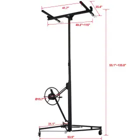 Esddg 699940346356 Drywall Lift Panel Hoist Max 11ft Jack Lifts With Caster Construction Carry Tool #2