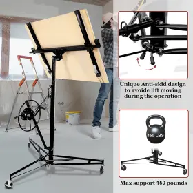Esddg 699940346356 Drywall Lift Panel Hoist Max 11ft Jack Lifts With Caster Construction Carry Tool #3