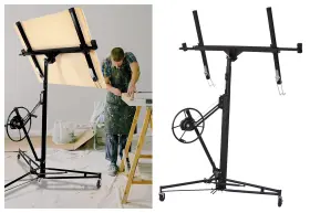 Esddg 699940346356 Drywall Lift Panel Hoist Max 11ft Jack Lifts With Caster Construction Carry Tool