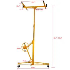 Esddg 699999488526 11ft Drywall Lift Panel Hoist Jack Lifts With Caster Wheel Construction Carry Tool #2