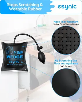 Latesy112 Esynic 2pack Durable Air Wedge Bags Reliable Pump Up Black #3