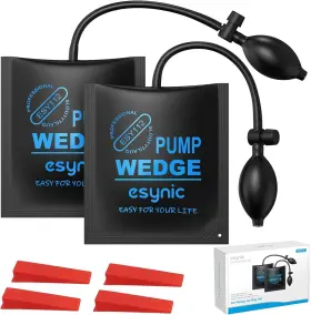 Latesy112 Esynic 2pack Durable Air Wedge Bags Reliable Pump Up Black