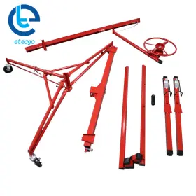 333247 Etecgo 16ft Drywall Lift Plasterboard Hoist Lifter Carrier Safety Lock Red Us