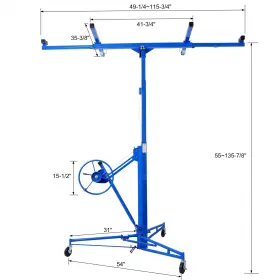 Etsg 699930703169 Drywall Lift 11ft Heavy Duty Panel Hoist Rolling Jack Lifter #2