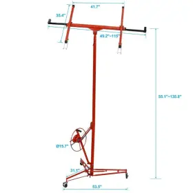 W46537282 Ezy 11ftft Drywall Rolling Lifter Panel Hoist Jack Caster Construction Lockable Tool #2