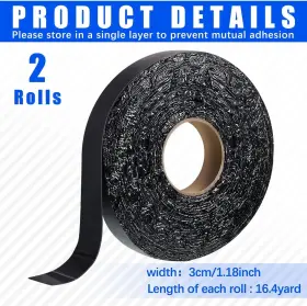 Fm-20230423-a Fabbay 2 Rolls Asphalt Crack Tape Filler Joint Inch Black #2