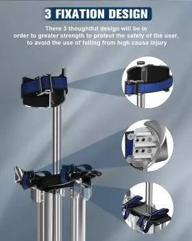 Fahkns 689789145951 Drywall Stilts 48 Inch -64 For Adults Heights Adjustable Aluminum Work #3