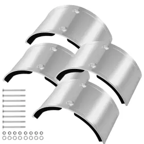 Famiwin 705354002822 4pcs Drywall Stilt Replacement Parts Universal Aluminum Alloy Curved Leg Plates