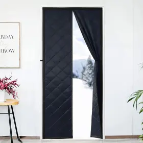 Fego 764003456645 Thermal Insulated Door Curtain Fit 34 Inch X 80 Dark Gray