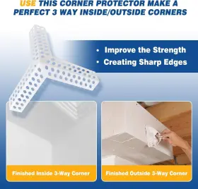 Fgc 726084592261 Drywall Corner Bead - 3 Way Inside Outside Cap 10 #3