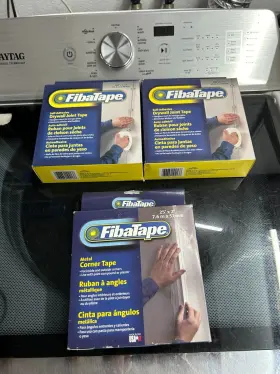 Fibatape 038662102138 3-pack Lot Self Adhesive Drywall Joint &metal Corner Tape 300ft X 1-7/8 Inch