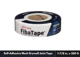 Fibatape 744110286533 Standard White 1-7/8 Inch X 500 Ft. Self-adhesive Mesh Drywall Joint Tap Fibatape 744110286533 Standard White 1-7/8 Inch X 500 Ft. Self-adhesive Mesh Drywall Joint Tap