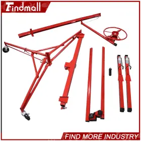 376714 Findmall 16ft Drywall Lift Plasterboard Hoist Lifter Carrier Safety Lock Red Us #3