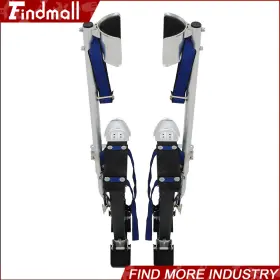 617422 Findmall 18 Inch - 30 Adjustable Black Aluminum Alloy Stilts For Taping Painting