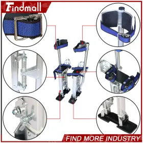 617526 Findmall 24 Inch -40 Silver Aluminum Alloy Stilts Drywall Tools