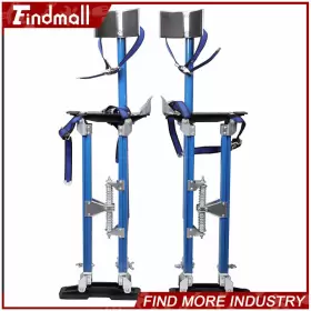 797914 Findmall 24 Inch -40 Drywall Stilt Adjustable Lift Aluminum Tool For Painting Blue