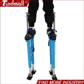 820534 Findmall 36 Inch - 48 Adjustable Aluminum Alloy Stilt Tool For Walking Taping Blue