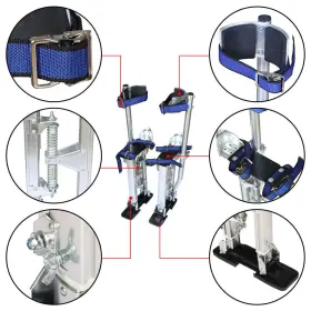 In2778750al Findmall Silver 18-30 Inch Drywall Stilts Aluminum Tool Stilt For Painting Painter Taping #2