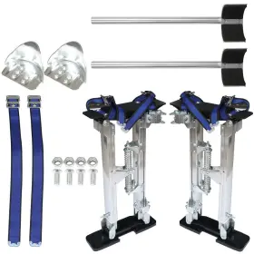 In2778750al Findmall Silver 18-30 Inch Drywall Stilts Aluminum Tool Stilt For Painting Painter Taping