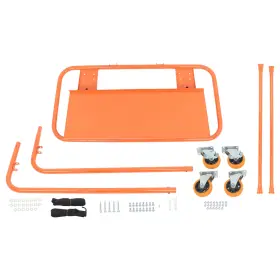 In5025852al Findmall Drywall Sheet Cart 3000lbs Handling Sheetrock Panel With Safety Belts