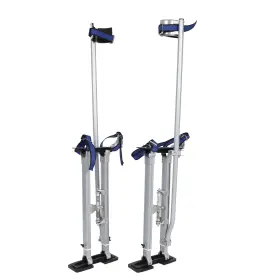 Zg48301 Fsbnjks 24-40 Inch Silver Drywall Stilts Aluminum Tool Stilt With Protective Knee Pad