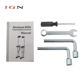 Ign2713902 Genrics Adjustable Silver Aluminum Alloy Stilt Tool For Walking Taping 36 Inch - 48 #3