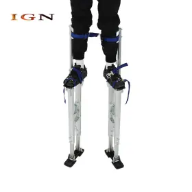 Ign2713902 Genrics Adjustable Silver Aluminum Alloy Stilt Tool For Walking Taping 36 Inch - 48