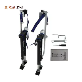 Ign2713988 Genrics New 36 Inch - 48 Adjustable Aluminum Alloy Stilt Tool For Walking Taping Black