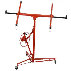 Gfyship 768351582391 16ft Drywall Lift Panel Hoist Jack Lifter Rolling Sheetrock 150-lb 4ftx11ft Max