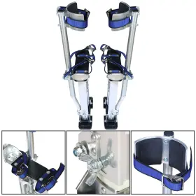 Gt4322500 Globalmart-top Silver Drywall Stilts Aluminum Tool Stilt For Painting Painter Taping 18 - 30 Inch