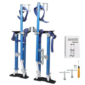 Gt5585398 Globalmart-top 1 Pair Adjustable Drywall Stilts Tool 24 Inch - 40 Professional Painting