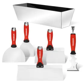 Goldblatt 084389258016 Drywall Hand Tool Kit - 14 In 1 6 Pieces Stainless Steel Joint Knife Taping