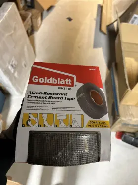 G02057 Goldblatt Alkali Resistant Cement Board Tape 300ft X 2 In W Screws #2