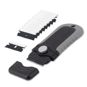 W50gy-10bk Gomake Locking Razor Blade Scraper With Safety Cap Glass Cooktop 10pcs