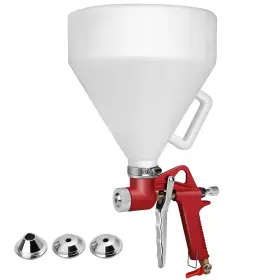 E619a4668 Goplus Air Hopper Spray Gun Paint Texture Tool Drywall Wall Painting Sprayer With 3 Nozzle